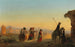 Rom, Via Appia i gryningen - Ippolito Caffi — vy av konstverket
