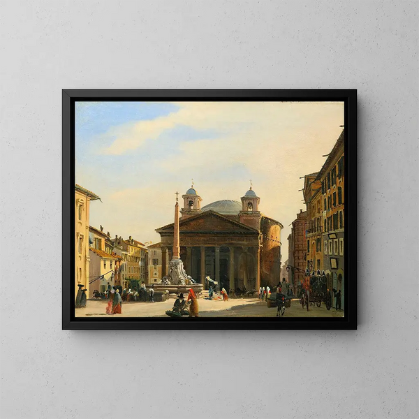 Le Panthéon de Rome - Ippolito Caffi — inramlat konstverk på väggen