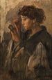 Dame med en handspegel - Isaac Israëls — vy av konstverket