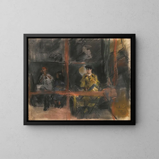 Fête de Montmartre - Isaac Israëls — inramlat konstverk på väggen