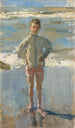Ung pojke på en strand - Isaac Israëls — vy av konstverket