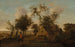 landskapsbild med skog, resenärer och ryttare - Isaac Koene — vy av konstverket