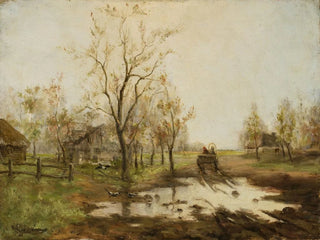Våren på landsbygden - Isaac Levitan — vy av konstverket