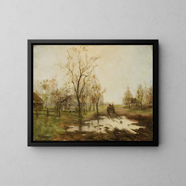 Våren på landsbygden - Isaac Levitan — inramlat konstverk på väggen