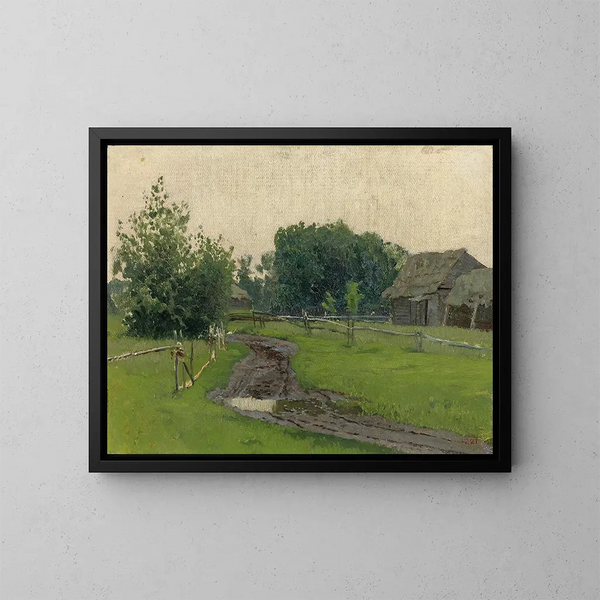 Väg till byn - Isaac Levitan — inramlat konstverk på väggen