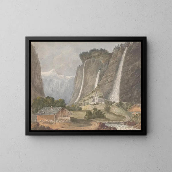 Cascades de Staubbach, Lauterbrunnen, Schweiz - Isaac Weld — inramlat konstverk på väggen