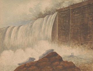 Isaac Weld - View of Niagara Falls with Two Figures on Rock in Right Foreground.webp