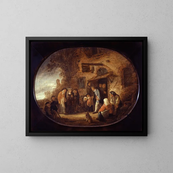 La mariée de mai - Isaac van Ostade — inramlat konstverk på väggen