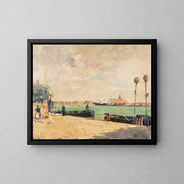 Les Zattere à Venise - Italico Brass — inramlat konstverk på väggen