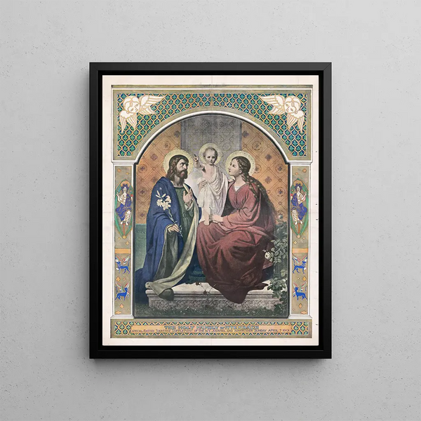 La Sainte Famille - Franz Ittenbach — inramlat konstverk på väggen