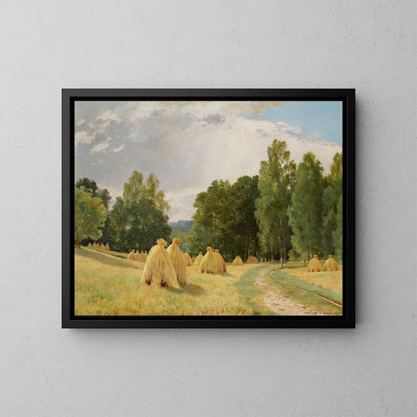Meules à Préobrazhenskoe - Ivan Ivanovich Shishkin — inramlat konstverk på väggen