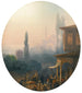 En marknadsscen i Konstantinopel med Hagia Sophia i bakgrunden - Ivan Konstantinovich Aivazovsky — vy av konstverket