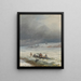 att ta ut en häst och en vagn ur isen - Ivan Konstantinovich Aivazovsky — inramlat konstverk på väggen