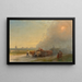 vagnarna med oxar i den ukrainska stäppen - Ivan Konstantinovich Aivazovsky — inramlat konstverk på väggen
