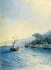 Navigering på Bosporen i Konstantinopel - Ivan Konstantinovich Aivazovsky — vy av konstverket