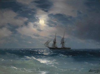 Ivan Konstantinovich Aivazovsky - The Brig Mercury In Moonlight.webp