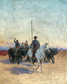 L'éleveur de bétail Folco de Baroncelli-Javon 1869-1943 à cheval avec un troupeau de bétail - Ivan Petrovich Pranishnikoff — vy av konstverket
