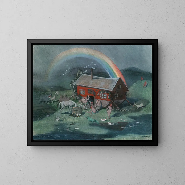 La première taverne - Ivar Arosenius — inramlat konstverk på väggen