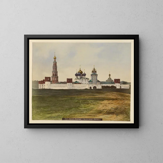 Vue du monastère de Devichiago - J Daziaro — inramlat konstverk på väggen