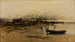 Rivage med stugor - J H Anderson — vy av konstverket