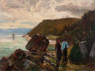 Sentier vid floden Murray, den nedre delen av Saint-Laurent-bukten - J Henry Sandham — vy av konstverket
