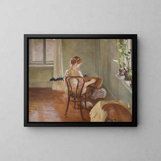 Jacek Malczewski - Interior with the Chimera Playing the Guitar.webp