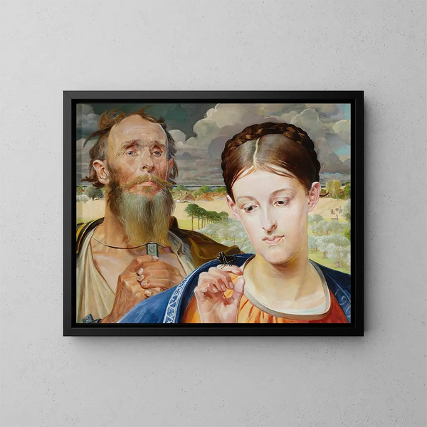 Musik, vänstra vingen av triptyken - Jacek Malczewski — inramlat konstverk på väggen