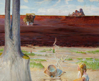 Min liv, del av triptyken - Jacek Malczewski — vy av konstverket