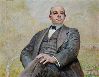 Portrait av Edward Maurizio - Jacek Malczewski — vy av konstverket