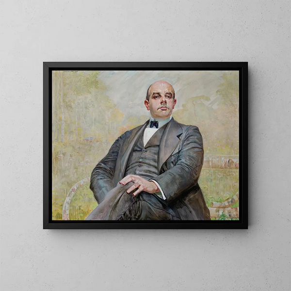 Portrait av Edward Maurizio - Jacek Malczewski — inramlat konstverk på väggen