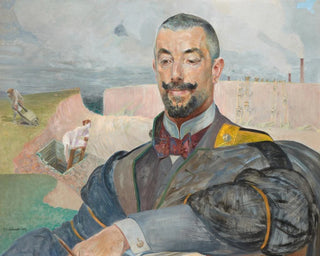 Portrait av Erazm Barcz - Jacek Malczewski — vy av konstverket