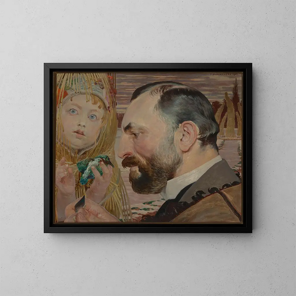 Porträtt av Feliks Jasieski - Jacek Malczewski — inramlat konstverk på väggen