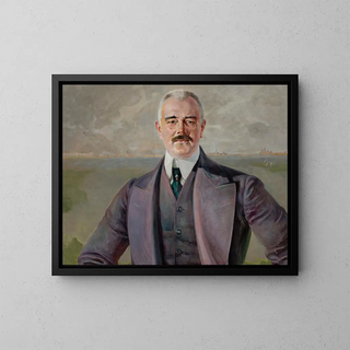 Porträtt av J. Armowicz - Jacek Malczewski — inramlat konstverk på väggen