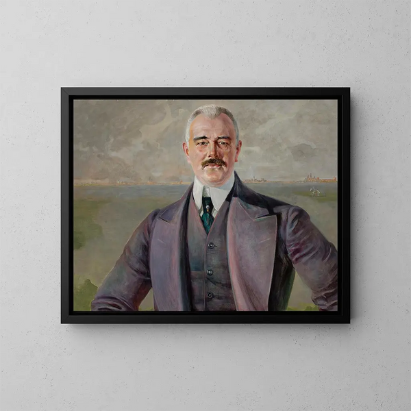 Porträtt av J. Armowicz - Jacek Malczewski — inramlat konstverk på väggen