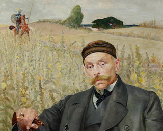 Portrait de Wacław Karczewski - Jacek Malczewski — vy av konstverket
