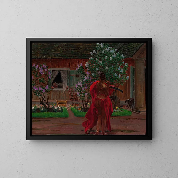 Thanatos - Jacek Malczewski — inramlat konstverk på väggen