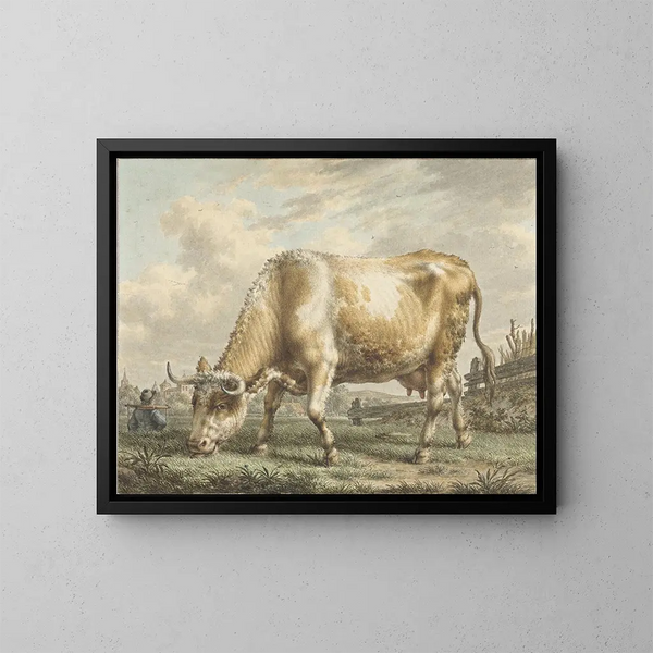 Vache paissant - Jacob Cats — inramlat konstverk på väggen