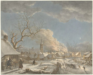 Jacob Cats - Winter nacht en vuur.webp