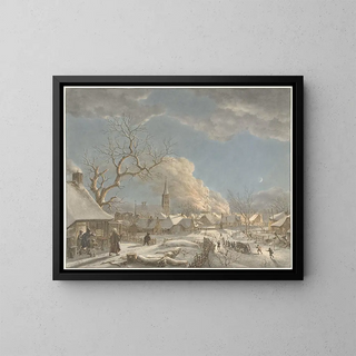 Jacob Cats - Winter nacht en vuur.webp