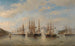 nederländska, engelska, franska och amerikanska eskadrar i japanska vatten under expeditionen ledd av den franske befälhavaren Constant Jaurès i september 1864 - Jacob Eduard van Heemskerck van Beest — vy av konstverket
