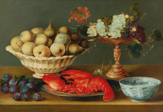 Jacob Foppens van Es - Still life with a lobster fruit and a gilded tazza.webp