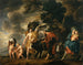 Flykt från den heliga familjen i Egypten - Jacob Jordaens — vy av konstverket