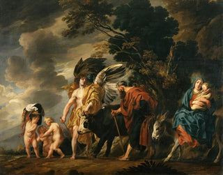 Flykt från den heliga familjen i Egypten - Jacob Jordaens — vy av konstverket