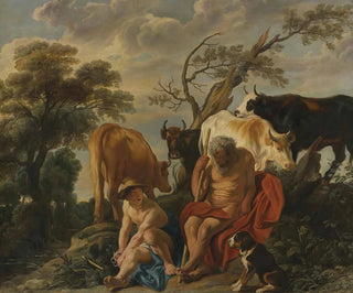 Mercure och Argus - Jacob Jordaens — vy av konstverket