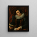 Portrait av en kvinna - Jacob Jordaens — inramlat konstverk på väggen