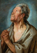 Studie av en äldre man med sammanfogade händer - Jacob Jordaens — vy av konstverket