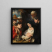 L'Adoration des bergers - Jacob Jordaens — inramlat konstverk på väggen