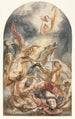 La Conversion de Saul avec le Christ et la croix - Jacob Jordaens — vy av konstverket