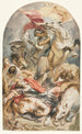 La Conversion de Saul avec cavalier et bannière - Jacob Jordaens — vy av konstverket