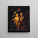 La Sainte Famille aux chandelles - Jacob Jordaens — inramlat konstverk på väggen